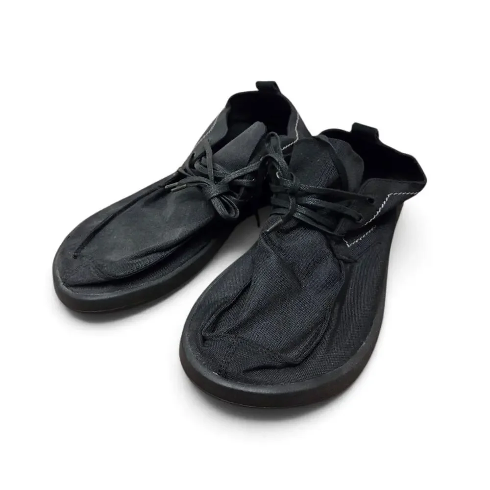 Sanuk Vagabond Steppe HI Men's Size 12 Black Canvas Chukka Sidewalk Shoes NWT